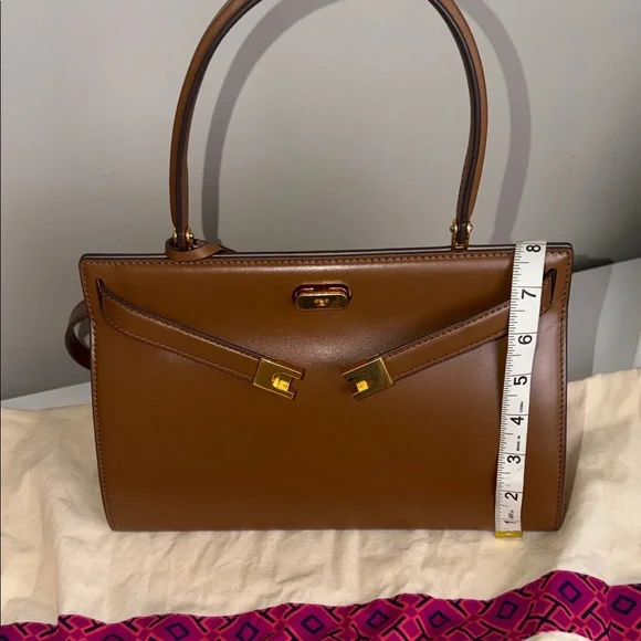 Tory Burch Brown & GoldLee Radzwill Satchel - Picture 10 of 10